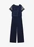 Tuta elegante effetto neoprene con pizzo, bonprix