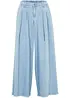 Gonna pantalone in jeans larga con elastico in vita, bonprix