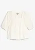Blusa in crinkle operato, bonprix