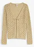 Cardigan traforato in puro cotone, bonprix