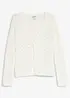 Cardigan traforato in puro cotone, bonprix