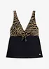Top per tankini con materiale lucido, bonprix