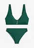 Bikini a bustier con bottoni (set 2 pezzi), bonprix