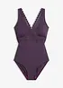 Costume intero con inserti laser cut, bonprix