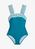 Costume intero con effetto modellante medio e spalline larghe, bonprix