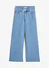 Jeans cropped wide leg, vita alta, bonprix