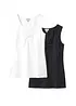 Top in misto cotone biologico elasticizzato (pacco da 2), bonprix