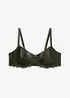 Reggiseno con ferretto, imbottitura laterale e pizzo delicato, bonprix
