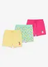 Shorts in jersey di puro cotone biologico (pacco da 3), bonprix
