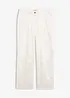 Pantaloni in twill con pizzo sangallo, bonprix