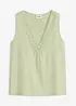 Top in puro cotone con ricamo, bonprix