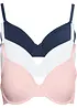Reggiseno t-shirt senza imbottitura (pacco da 3), bonprix