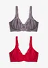 Reggiseno minimizer con spalline imbottite (pacco da 2), bonprix