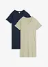 Abito t-shirt oversize con scollatura a V (pacco da 2), bonprix