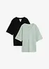 T-shirt boxy in filato fiammato di puro cotone biologico (pacco da 2), bonprix