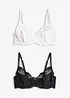 Reggiseno con pizzo raffinato (pacco da 2), bonprix