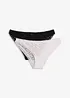 Mini slip con pizzo morbido (pacco da 2), bonprix