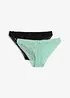 Mini slip con pizzo morbido (pacco da 2), bonprix