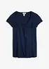 Maglia in cotone con pizzo a maniche corte, bonprix