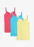 Top con spalline sottili in puro cotone (pacco da 3), bonprix