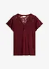Maglia serafino in misto viscosa, bonprix