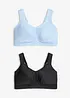 Reggiseno sportivo con sostegno medio (pacco da 2), bonprix
