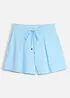 Shorts sportivi ultraleggeri con pieghe decorativi, asciugatura rapida, bonprix