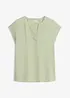 Blusa in satin a maniche corte, taglio morbido a spalle scese, bonprix