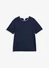 T-shirt effetto 2 in 1 in filato fiammato, bonprix
