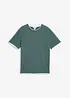 T-shirt effetto 2 in 1 in filato fiammato, bonprix