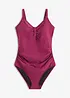 Costume intero con arricciatura ed effetto modellante medio, bonprix