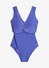 Costume intero in tessuto lucido a costine, bonprix