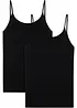 Top con spalline sottili in puro cotone biologico (pacco da 2), bonprix