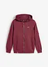 Felpa con zip e cappuccio in puro cotone, bonprix