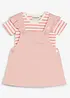 Body e abito salopette in puro cotone (set 2 pezzi), bonprix