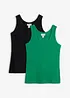 Canotta a coste con cotone biologico (pacco da 2), bonprix
