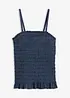 Top con spalline sottili in jeans di cotone biologico, bonprix