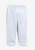 Pantaloni capri di misto cotone con cinta comoda, bonprix