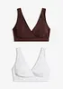 Reggiseno da allattamento senza ferretto con cotone biologico (pacco da 2), bonprix