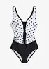 Costume intero con arricciatura ed effetto modellante medio, bonprix