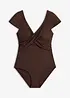 Costume intero con dettaglio incrociato ed effetto modellante leggero, bonprix