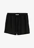 Shorts con elastico in vita in crêpe operato, bonprix