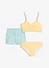 Bikini e pantaloncini da bagno (set 3 pezzi), bonprix