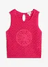 Top all'uncinetto in puro cotone, bonprix
