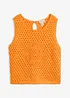 Top all'uncinetto in puro cotone, bonprix
