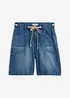 Bermuda in jeans con cordoncino, vita media, bonprix