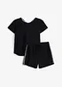 T-shirt e pantaloni corti in misto cotone biologico elasticizzato (set 2 pezzi), bonprix