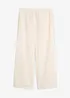 Pantaloni culotte in tessuto strutturato, bonprix
