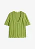 T-shirt in maglia con scollatura profonda, bonprix