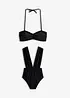Costume intero + reggiseno bikini a fascia (set 2 pezzi), bonprix